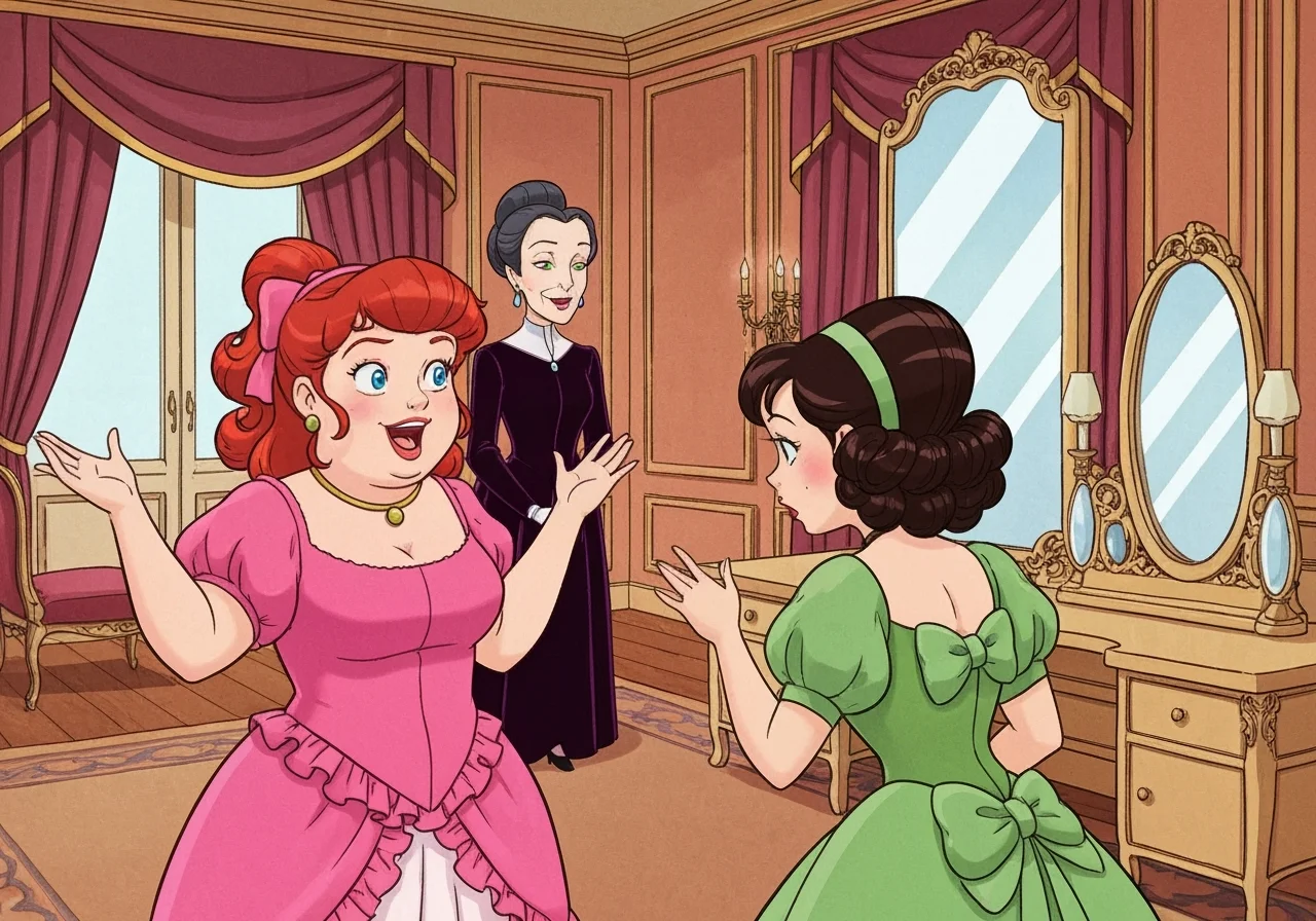 Illustration for: Stepsisters' Excitement