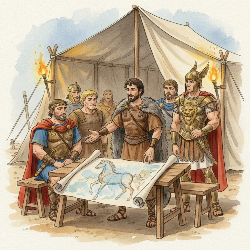 Illustration for: The Wooden Horse Plan