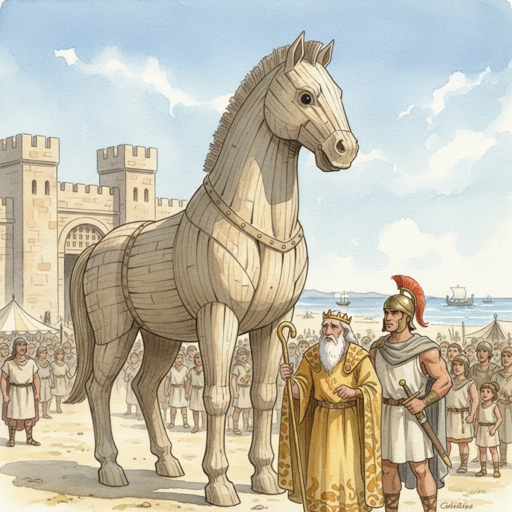 Illustration for: Troy's Mysterious Gift