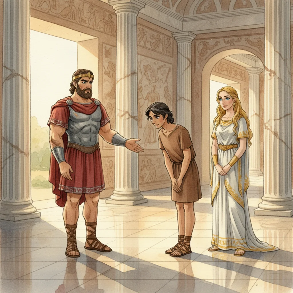 Illustration for: A Royal Welcome in Sparta